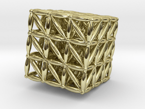  3-D FLOWER OF LIFE "META-CUBE" in 18K Gold Plated