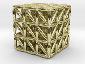  3-D FLOWER OF LIFE "META-CUBE" in 18K Gold Plated