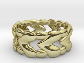 8 Hearts Ring (Size 18) in 18K Gold Plated