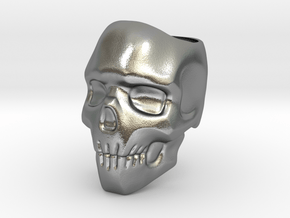 Biker Skull Ring Aprox Size 11 in Natural Silver