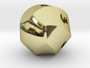 6-sided Oddball Die in 18K Gold Plated