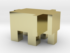 Cubic Elephant in 18K Gold Plated