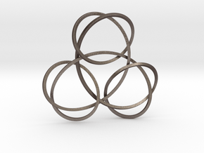 Trinity Knot Pendant in Polished Bronzed Silver Steel