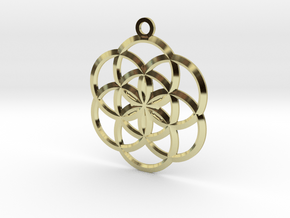 Seed Of Life Pendant - 02 in 18K Gold Plated