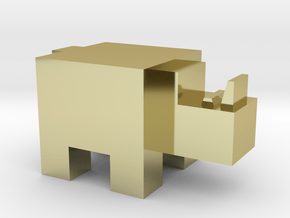 Cubicle Rhino in 18K Gold Plated