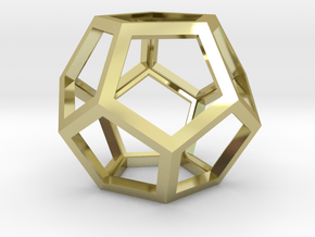 Dodecahedron 1.75" in 18K Gold Plated