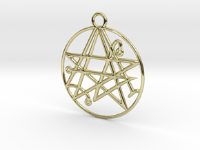 Cthulhu Sigil of the Gateway Pendant in 18K Gold Plated
