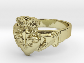NOLA Claddagh, Ring Size 6.5 in 18K Gold Plated