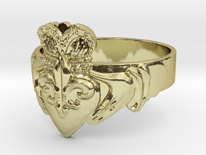 NOLA Claddagh, Ring Size 12 in 18K Gold Plated