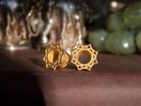 Lotus Eyelets in Polished Gold Steel