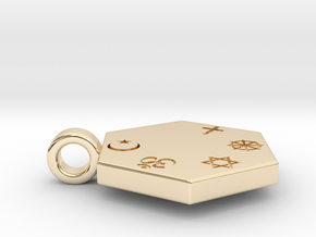 Statement for Peace: Muslim pendant in 14K Yellow Gold