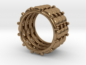 CACTUS 3 RING  S 7.5 in Natural Brass
