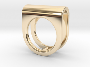 SADDLE RING - SIZE 7 in 14k Gold Plated Brass