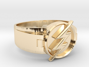 Flash Ring Size 14 23mm   in 14k Gold Plated Brass