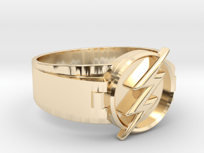 Flash Ring Size 9.5 19.41mm  in 14k Gold Plated Brass
