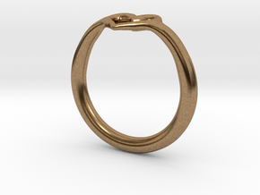 Heart Ring in Natural Brass