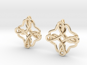 Friendship knot earrings in 14k Gold Plated Brass