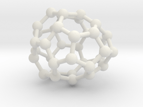 0034 Fullerene c36-06 d2d in White Natural Versatile Plastic