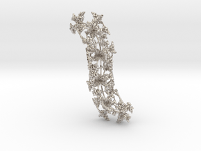 Kleinian Snake - small in Rhodium Plated Brass