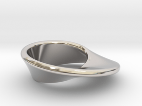 Moebius Band in Rhodium Plated Brass