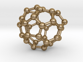 0035 Fullerene c36-07 c1 in Polished Gold Steel