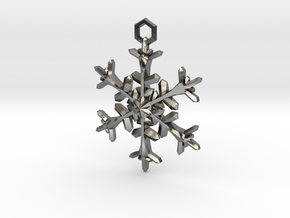 Snowflake Charm in Polished Silver