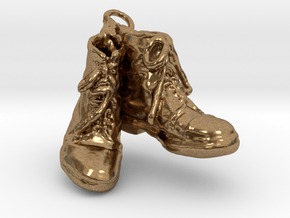 Two Boots in Natural Brass