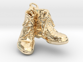 Two Boots in 14k Gold Plated Brass