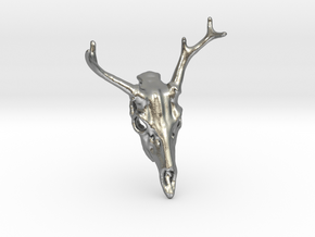 Deer Skull in Natural Silver