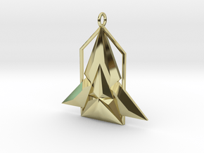 Rocket House Pendant in 18K Gold Plated