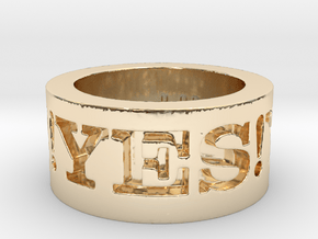 Yes! Ring Design Ring Size 8.5 in 14k Gold Plated Brass
