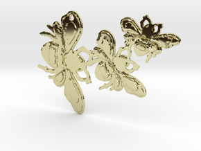 Three Bees Large Pendant in 18K Gold Plated