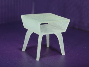 1:48 Moderne Angled Side Table in Smooth Fine Detail Plastic