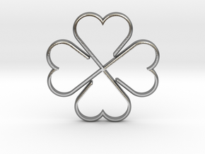Clover Hearts in Natural Silver