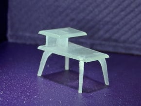 1:48 Moderne Wedge Side Table in Tan Fine Detail Plastic