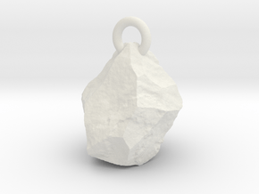 Rock pendant in White Natural Versatile Plastic