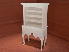 1:48 Queen Anne Highboy with Shelves in Smooth Fine Detail Plastic