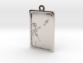 Banksy Girl With Balloon Pendant in Platinum