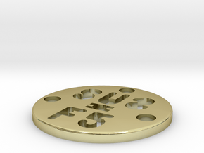 SUS Disc 28mm in 18K Gold Plated