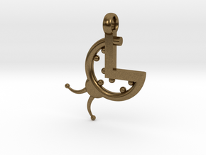 La Coccinella - Logo 3D portachiavi in Natural Bronze