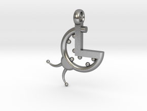 La Coccinella - Logo 3D portachiavi in Natural Silver
