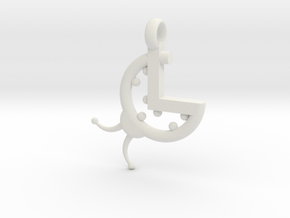 La Coccinella - Logo 3D portachiavi in White Natural Versatile Plastic