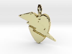 Lightening heart pendant in 18K Gold Plated