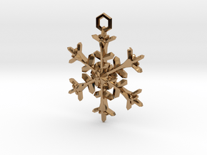 Snowflake Charm in Polished Brass
