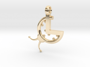La Coccinella - Logo 3D portachiavi in 14k Gold Plated Brass