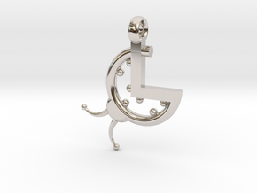 La Coccinella - Logo 3D portachiavi in Rhodium Plated Brass