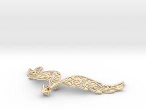 Angel Wings Pendant - precious metals in 14k Gold Plated Brass