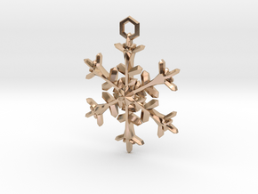 Snowflake Charm in 14k Rose Gold Plated Brass
