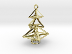 Modern Christmas Tree Earrings in 18K Gold Plated