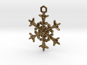 Snowflake Charm in Natural Bronze